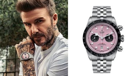 david beckham tudor|tudor pink chrono for sale.